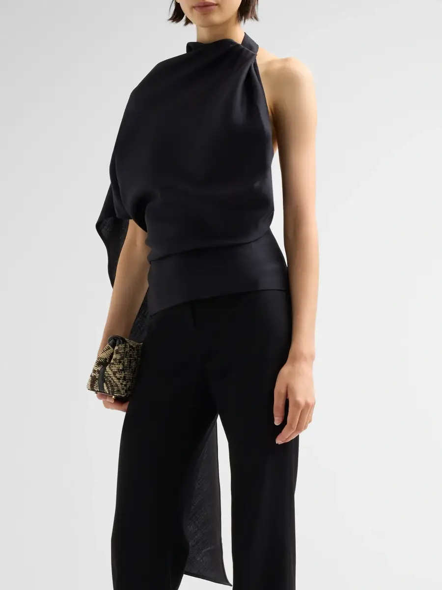 RÓHE Women's Draped Open Back Top | Thumbnail 4