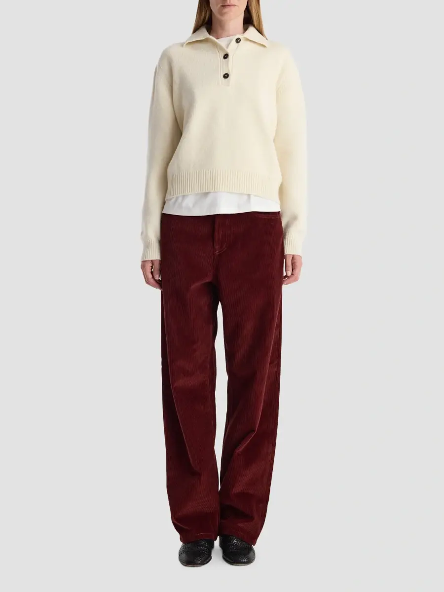 RÓHE Women's Bruun Corduroy Mid-Rise Straight-Leg Pants | Thumbnail 2