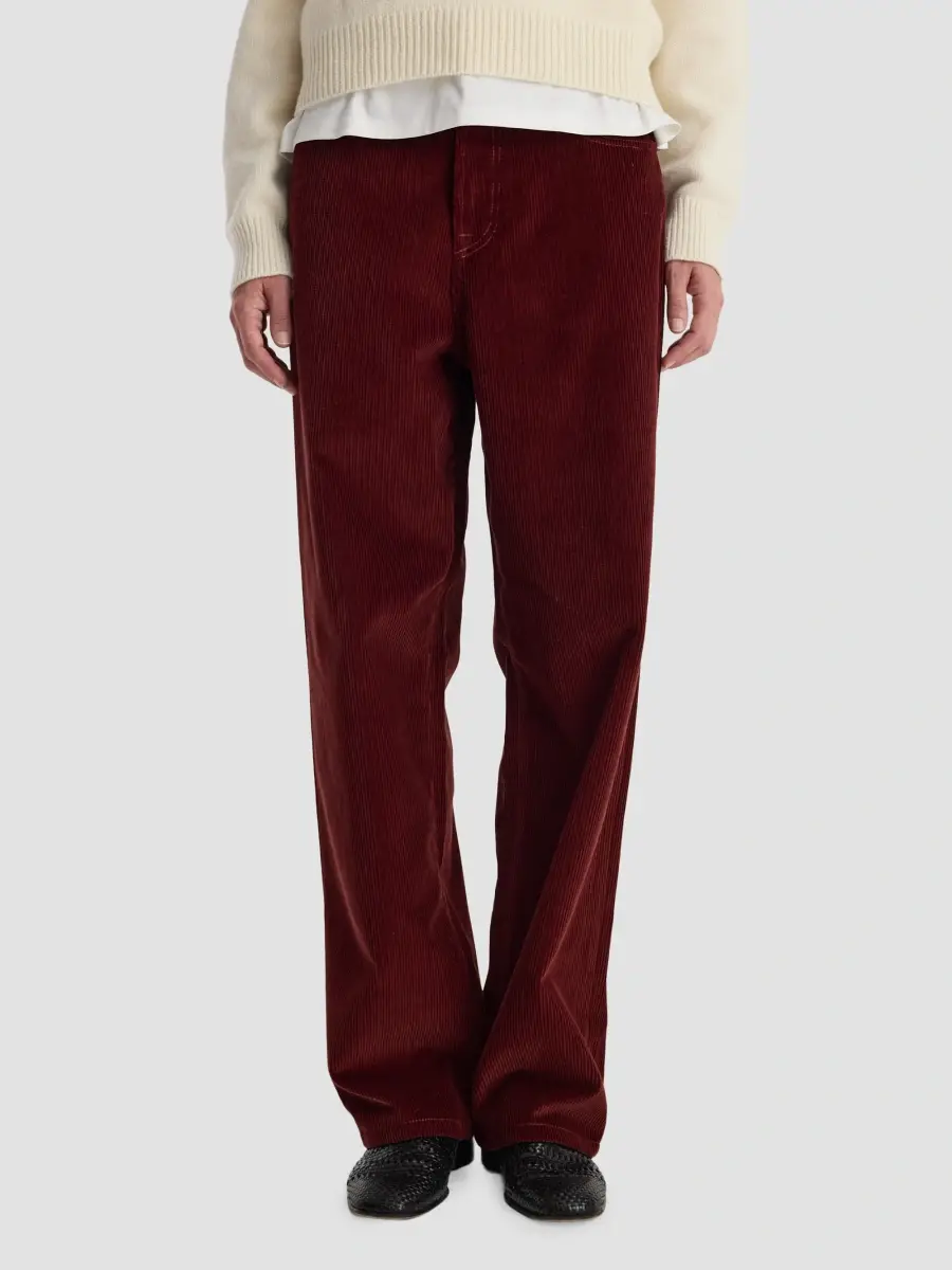 RÓHE Women's Bruun Corduroy Mid-Rise Straight-Leg Pants | Thumbnail 4