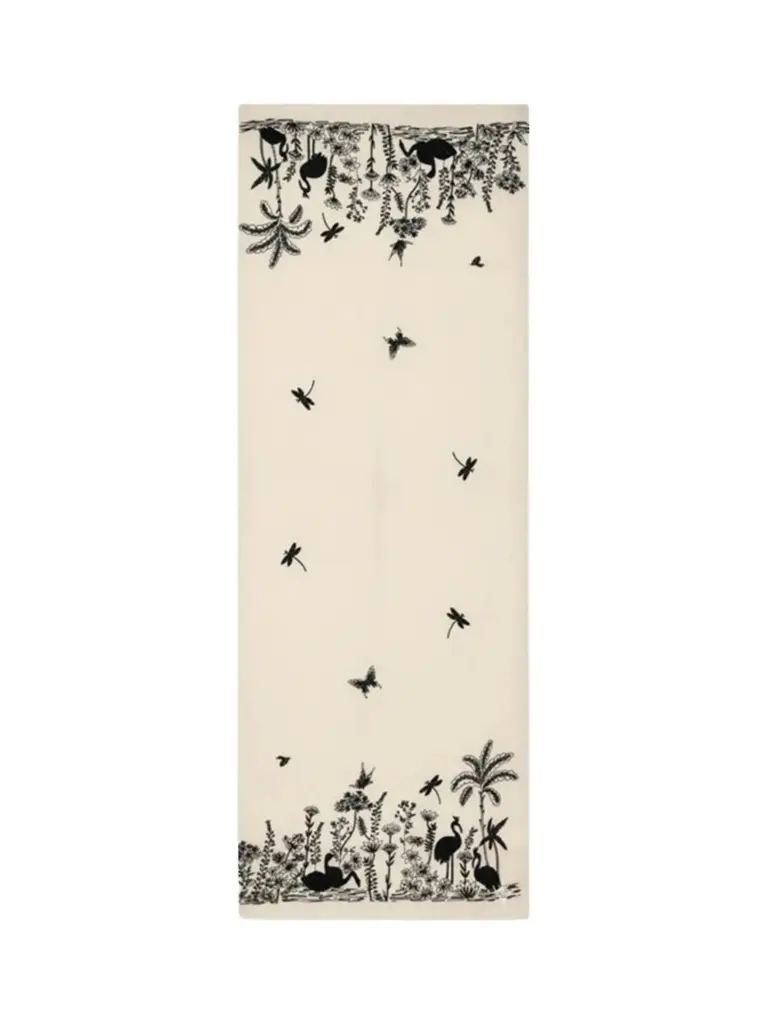 Janavi Women's Nature's Nest Embroidered Merino Wool Scarf