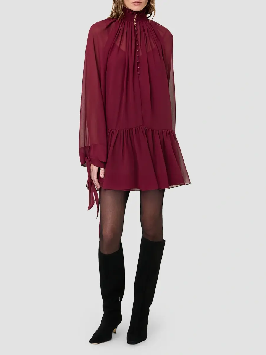 Nicholas the Label Women's Eliza Scarf-Detail Mini Swing Dress | Thumbnail 2