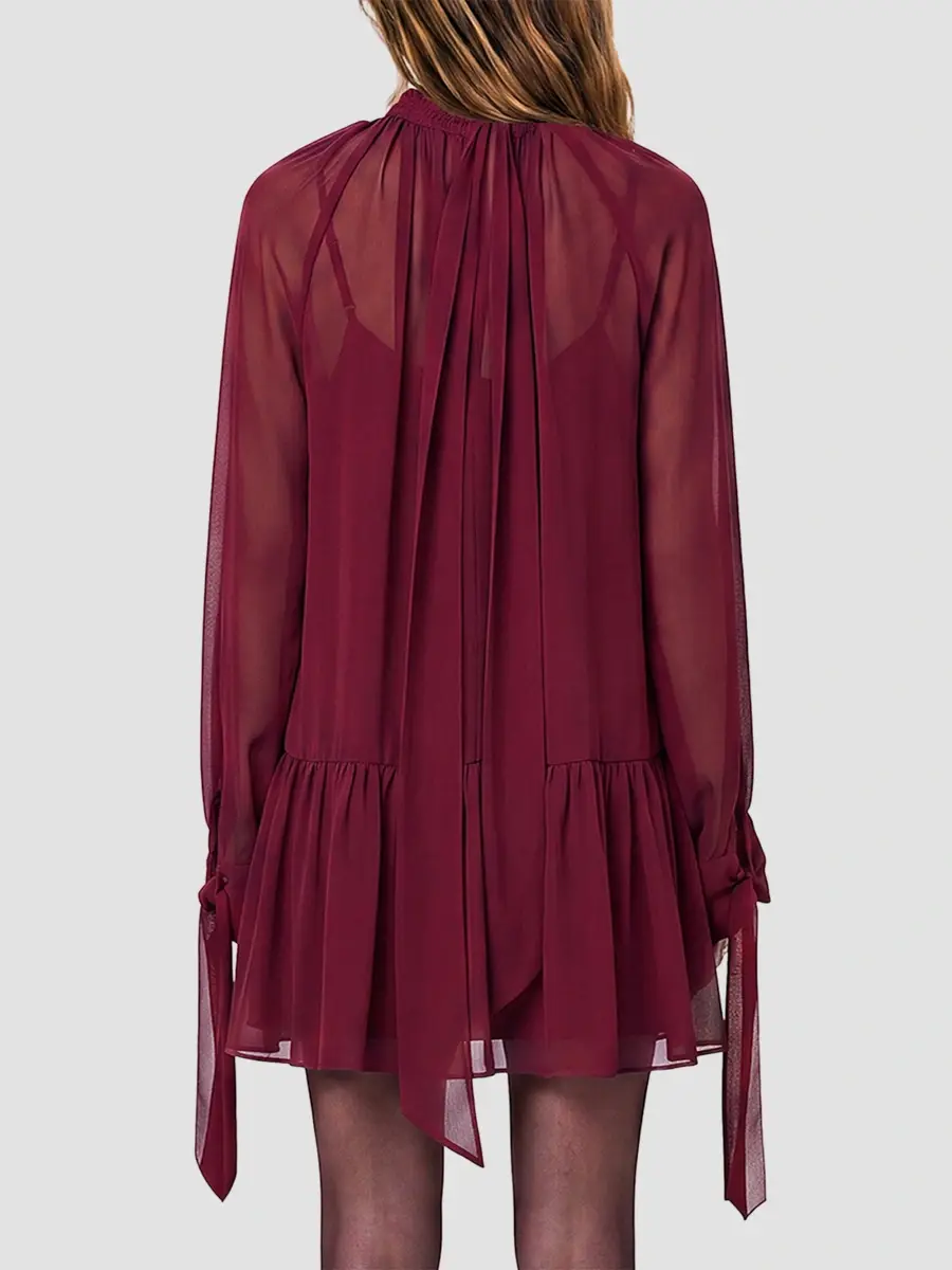 Nicholas the Label Women's Eliza Scarf-Detail Mini Swing Dress | Thumbnail 3