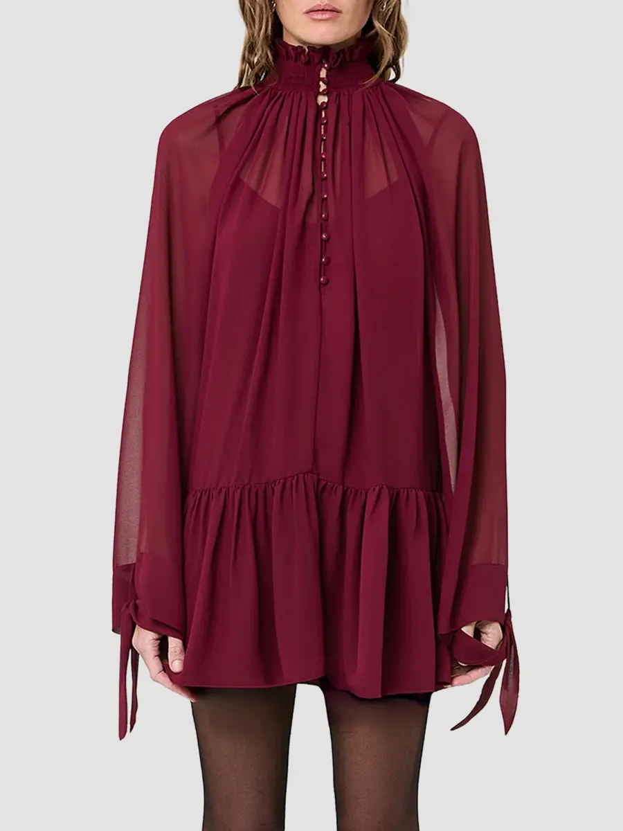 Nicholas the Label Women's Eliza Scarf-Detail Mini Swing Dress | Thumbnail 4