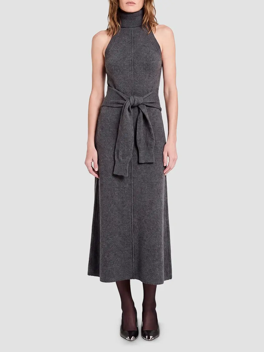 Nicholas the Label Women's Zinnia Wool Tie-Waist Midi Dress | Thumbnail 2 Nicholas the Label Women's Zinnia Wool Tie-Waist Midi Dress | Thumbnail 2