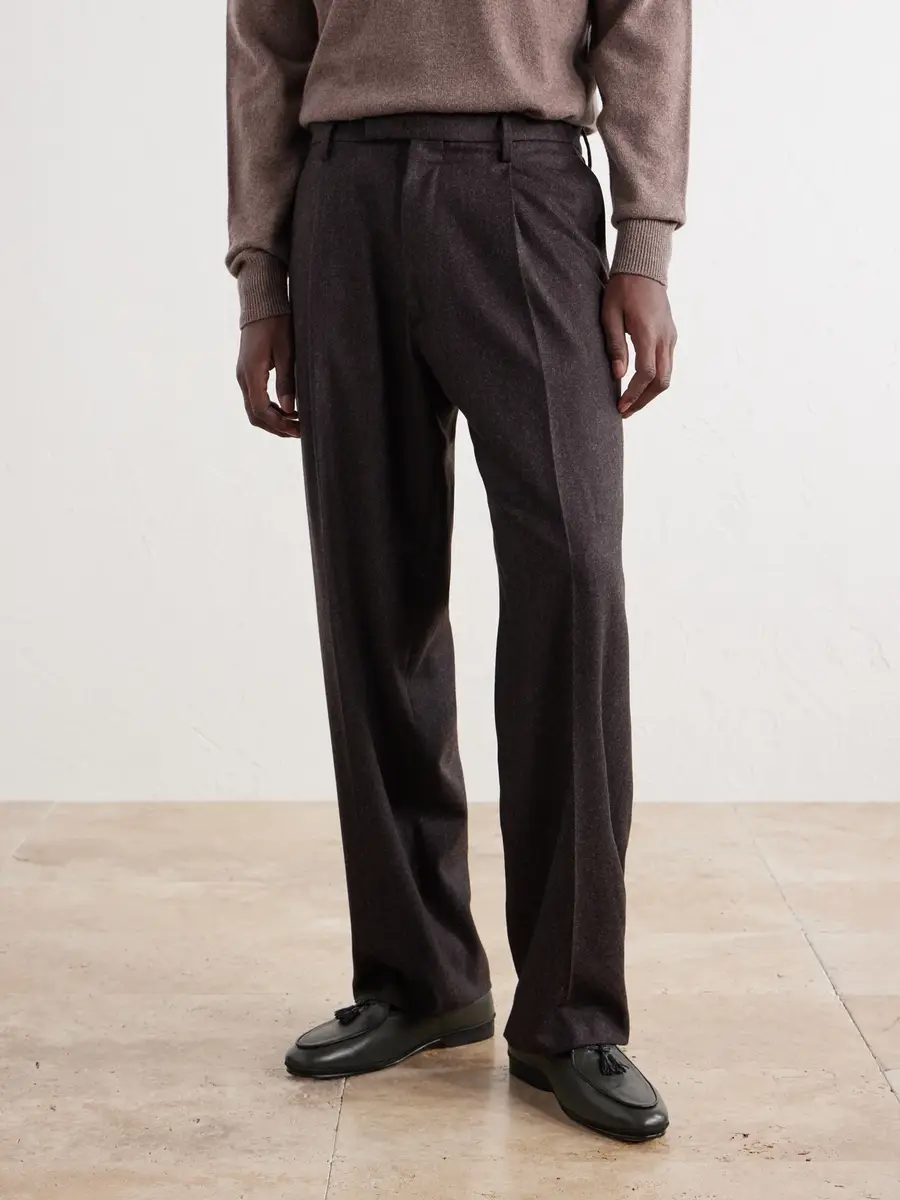 Boglioli Straight-Leg Pleated Virgin Wool-Flannel Suit Trousers - Men | Thumbnail 3 Boglioli Straight-Leg Pleated Virgin Wool-Flannel Suit Trousers - Men | Thumbnail 3