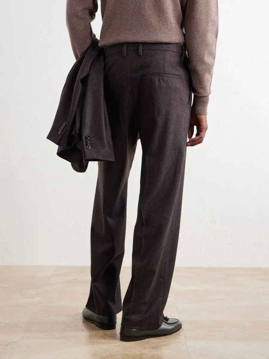 Boglioli Straight-Leg Pleated Virgin Wool-Flannel Suit Trousers - Men | Thumbnail 4 Boglioli Straight-Leg Pleated Virgin Wool-Flannel Suit Trousers - Men | Thumbnail 4