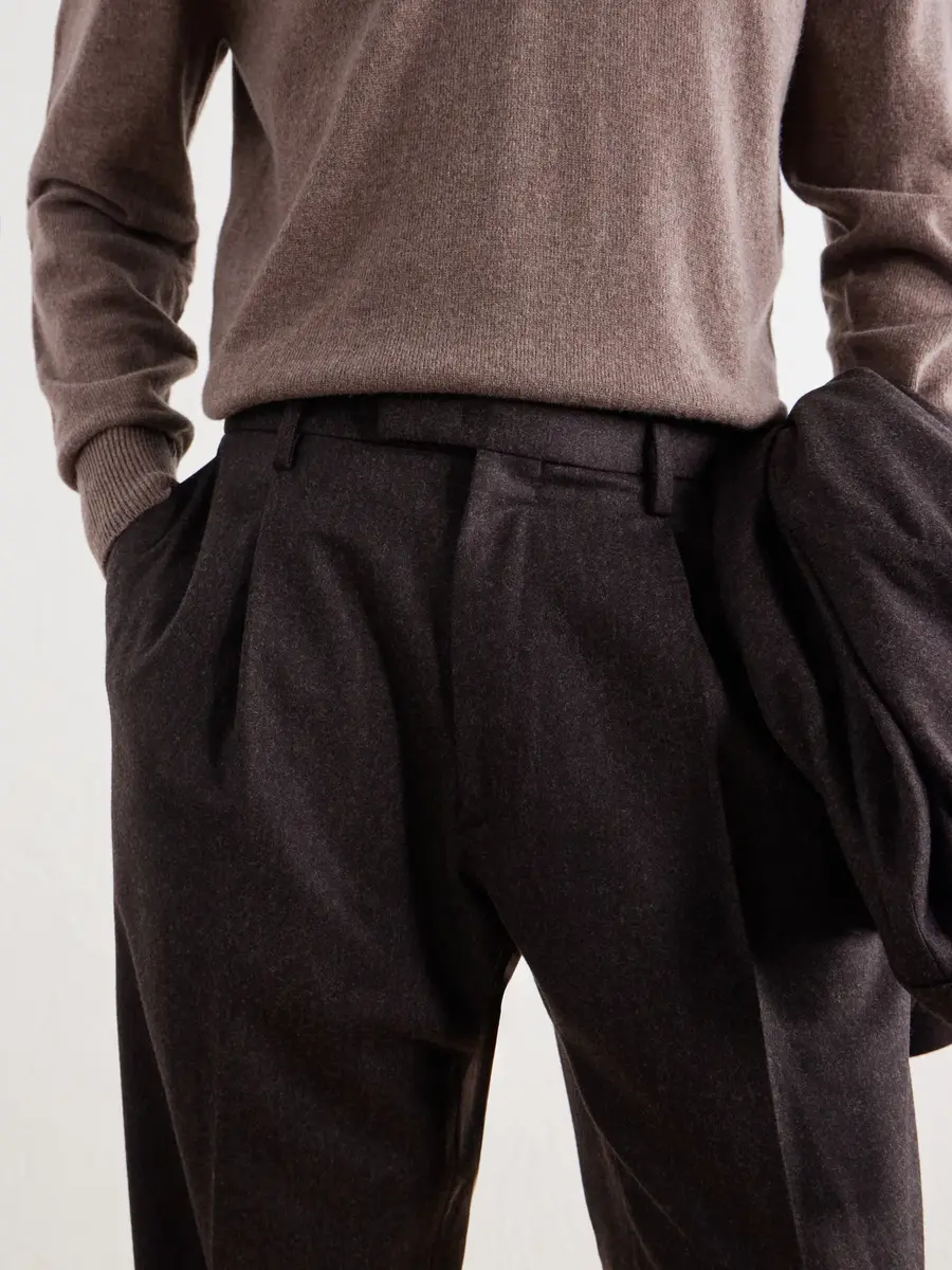 Boglioli Straight-Leg Pleated Virgin Wool-Flannel Suit Trousers - Men | Thumbnail 5 Boglioli Straight-Leg Pleated Virgin Wool-Flannel Suit Trousers - Men | Thumbnail 5