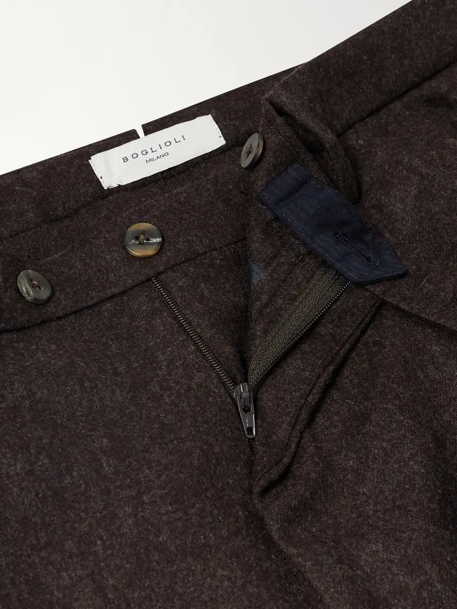 Boglioli Straight-Leg Pleated Virgin Wool-Flannel Suit Trousers - Men | Thumbnail 6 Boglioli Straight-Leg Pleated Virgin Wool-Flannel Suit Trousers - Men | Thumbnail 6