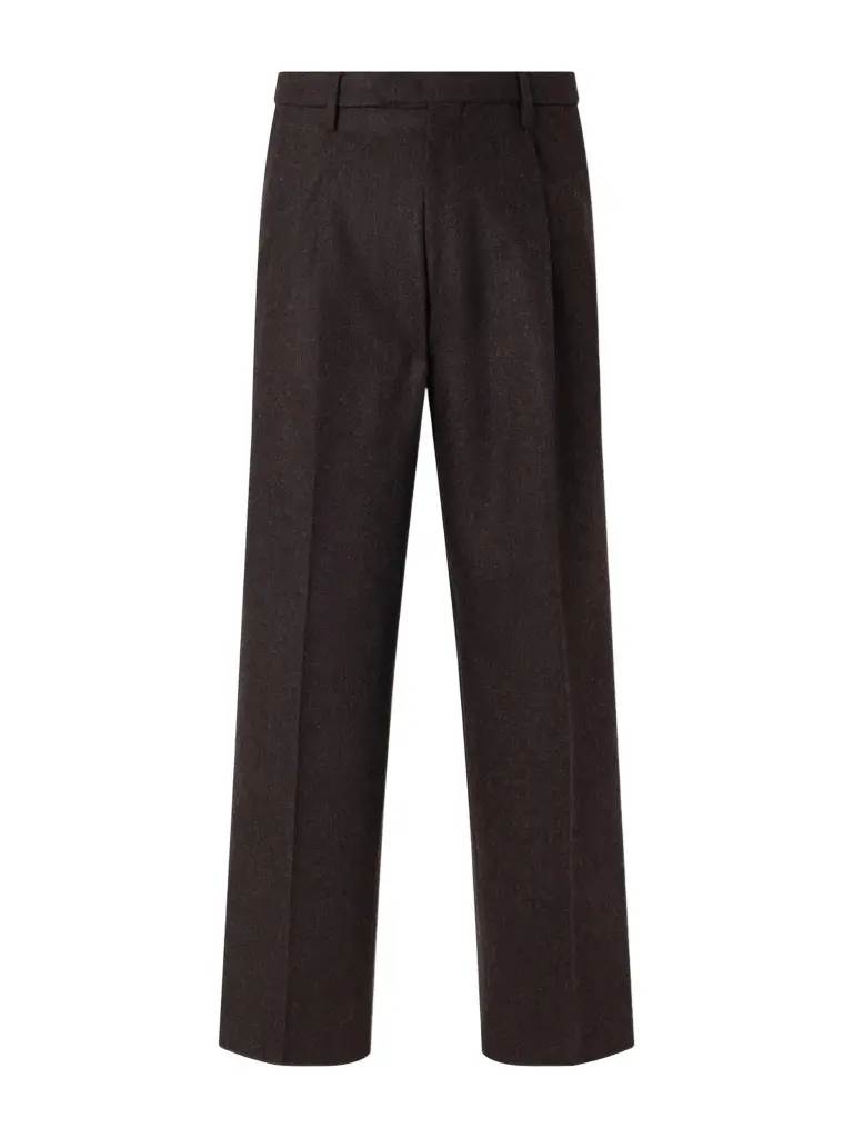 Boglioli Straight-Leg Pleated Virgin Wool-Flannel Suit Trousers - Men