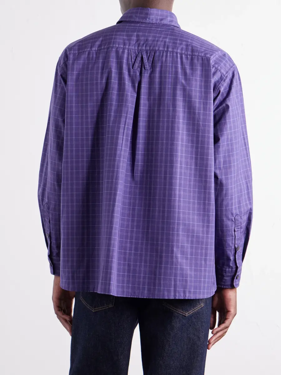 Willy Chavarria Veterano Checked Cotton-Poplin Shirt - Men | Thumbnail 4