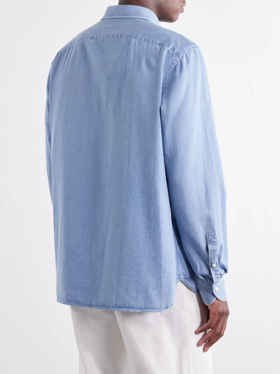 Rubinacci Denim Shirt - Men | Thumbnail 4 Rubinacci Denim Shirt - Men | Thumbnail 4