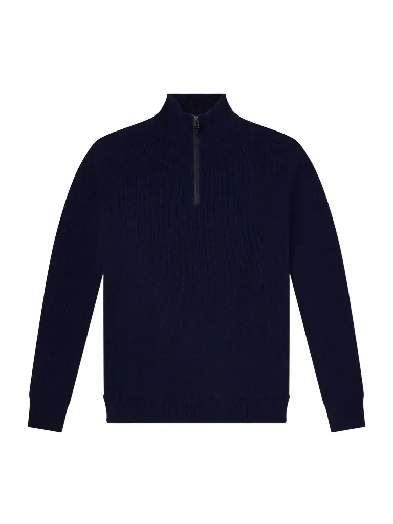 Ribbed Wool and Cashmere-Blend Half-Zip Sweater - Men