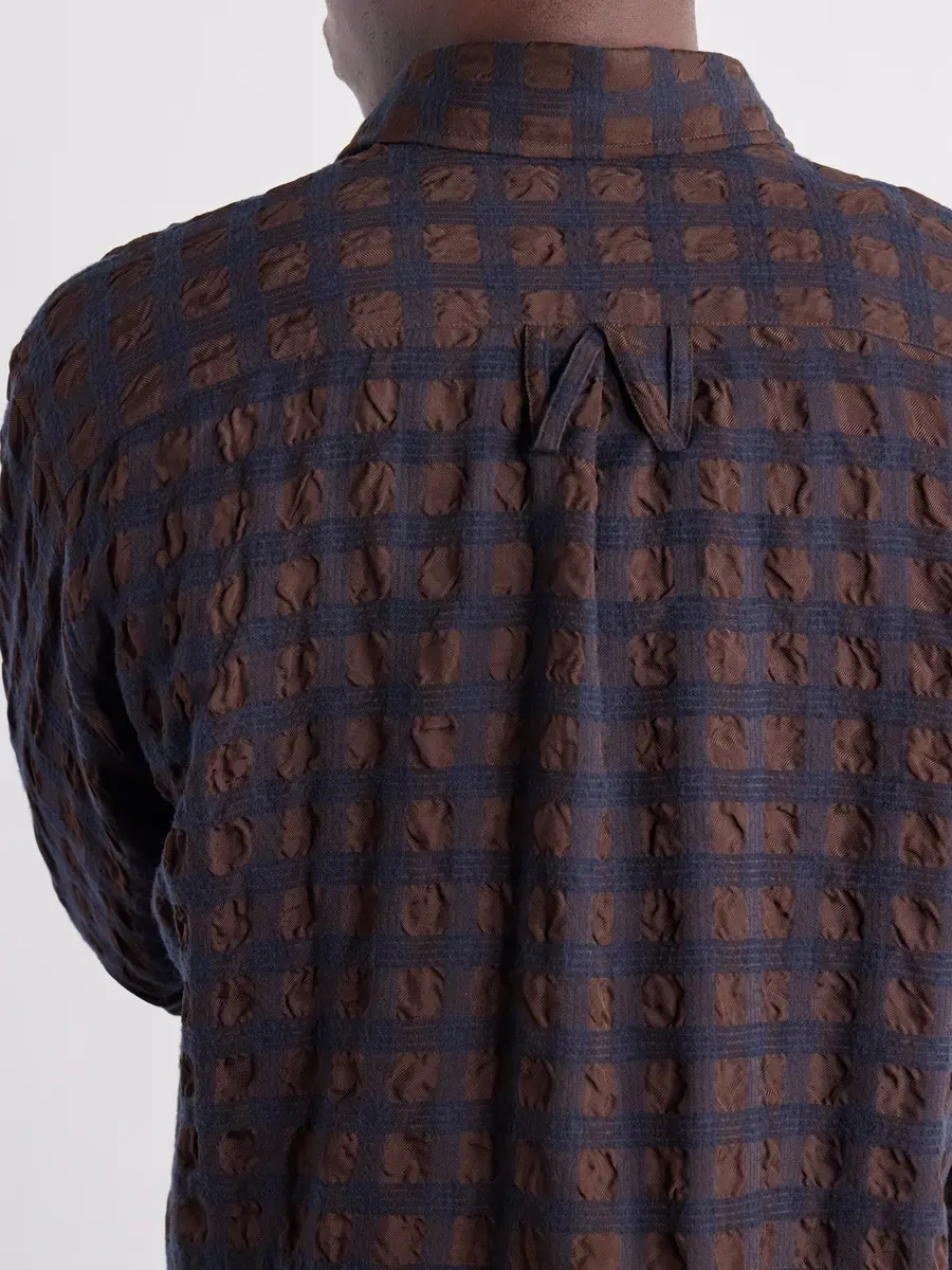 Willy Chavarria Veterano Puckered Felted Satin-Twill and Virgin Wool-Blend Shirt - Men | Thumbnail 6 Willy Chavarria Veterano Puckered Felted Satin-Twill and Virgin Wool-Blend Shirt - Men | Thumbnail 6