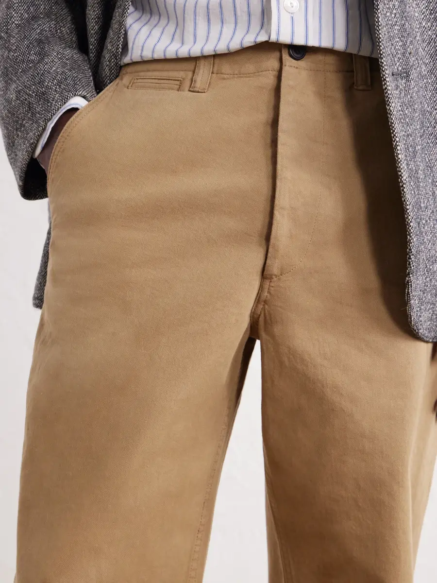 Drake's Officer Chino Wide-Leg Cotton-Twill Trousers - Men | Thumbnail 5