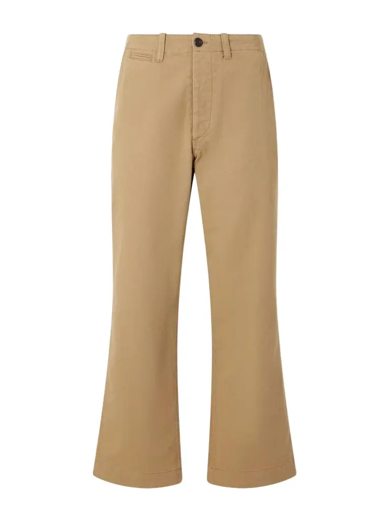 Drake's Officer Chino Wide-Leg Cotton-Twill Trousers - Men