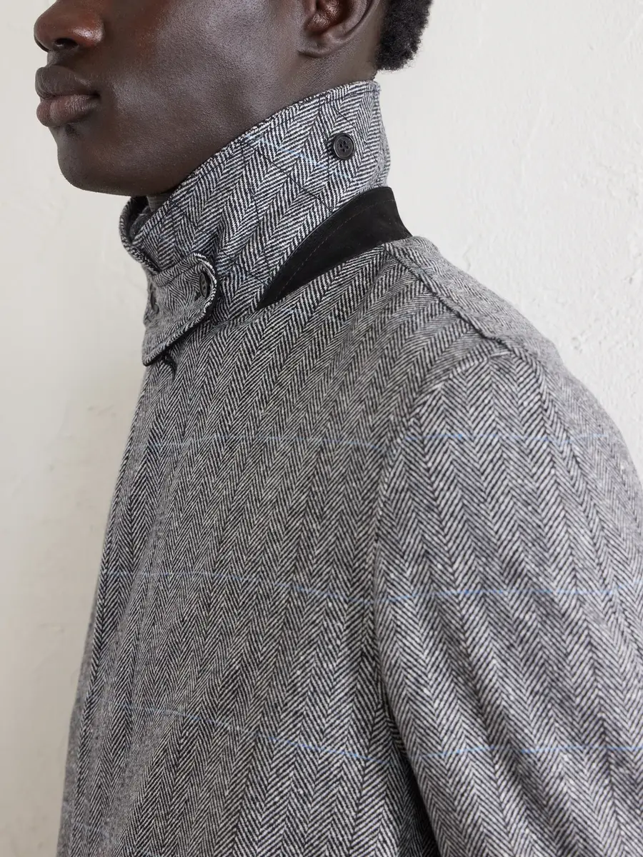 dunhill Belted Herringbone Wool Trench Coat - Men | Thumbnail 6 dunhill Belted Herringbone Wool Trench Coat - Men | Thumbnail 6
