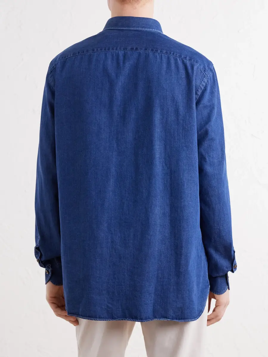 Rubinacci Denim Shirt - Men | Thumbnail 4 Rubinacci Denim Shirt - Men | Thumbnail 4