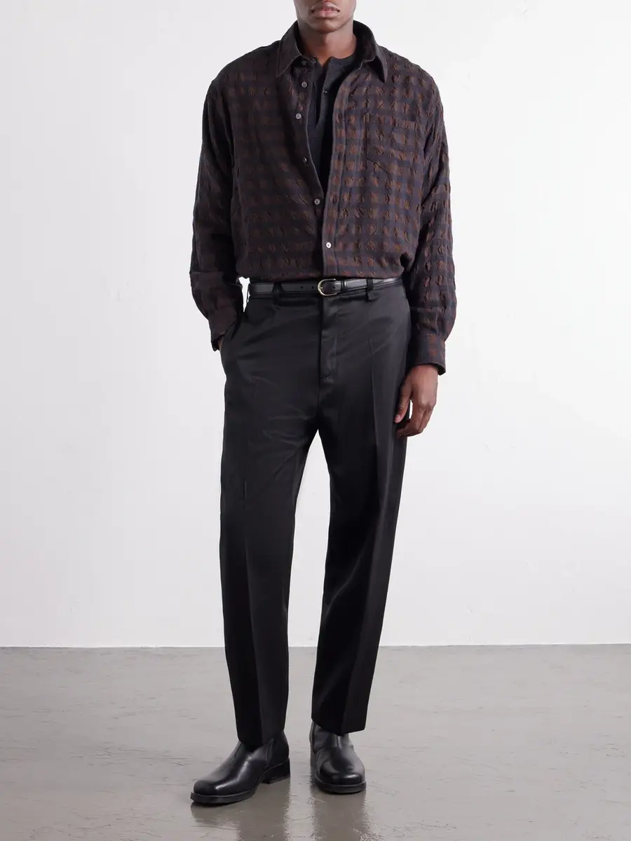 Willy Chavarria Tapered Wool-Blend Twill Trousers - Men | Thumbnail 2 Willy Chavarria Tapered Wool-Blend Twill Trousers - Men | Thumbnail 2