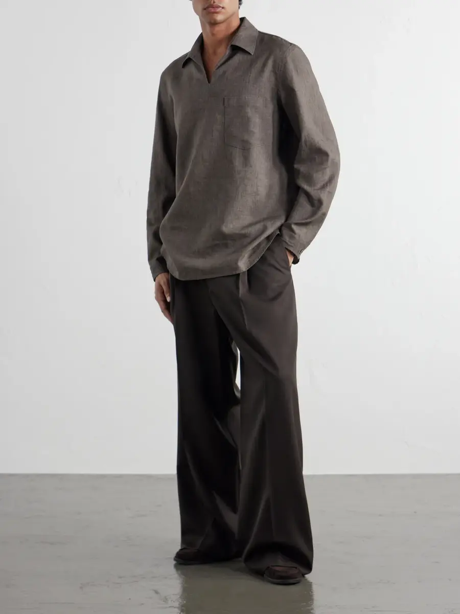 Zegna Woven Linen Polo Shirt - Men | Thumbnail 2 Zegna Woven Linen Polo Shirt - Men | Thumbnail 2