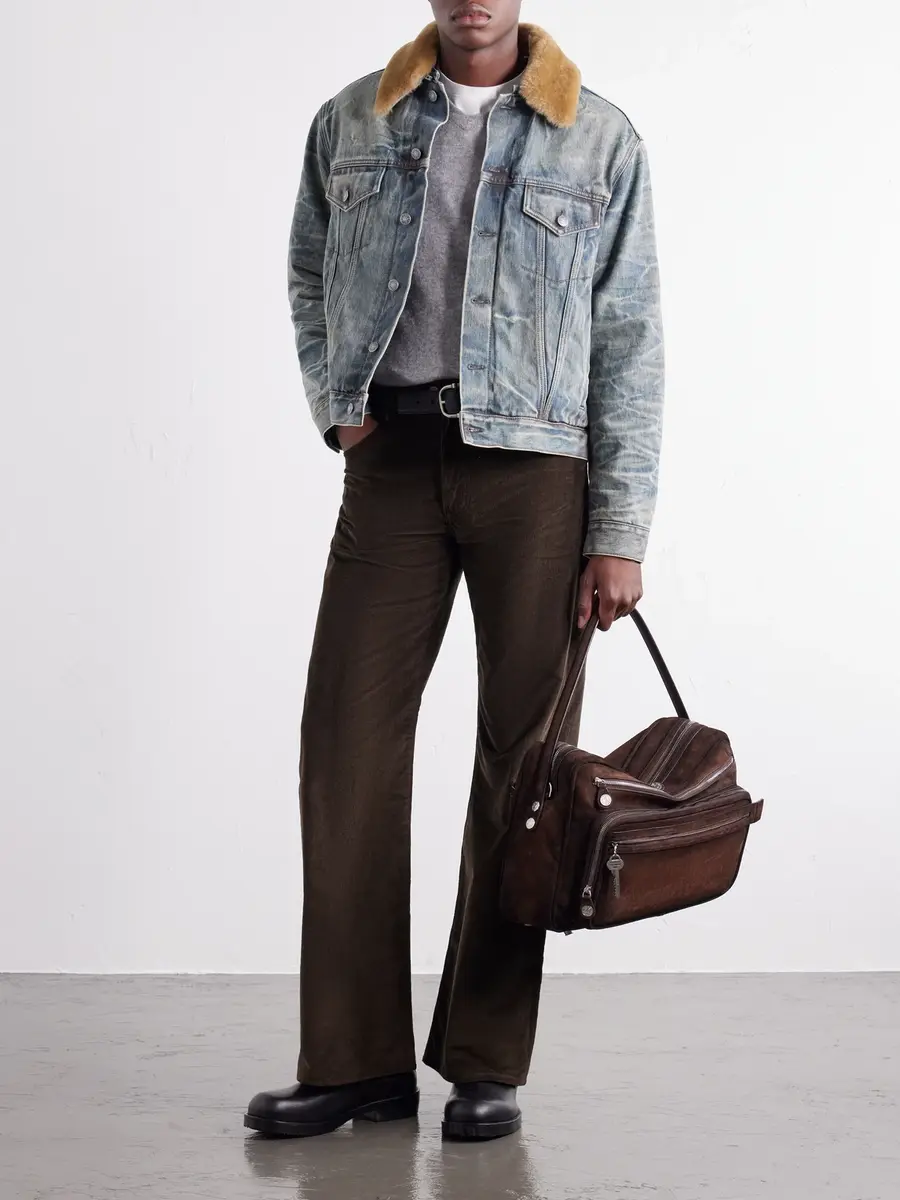 Acne Studios Camero Camera Waxed-Suede Messenger Bag - Men | Thumbnail 2 Acne Studios Camero Camera Waxed-Suede Messenger Bag - Men | Thumbnail 2