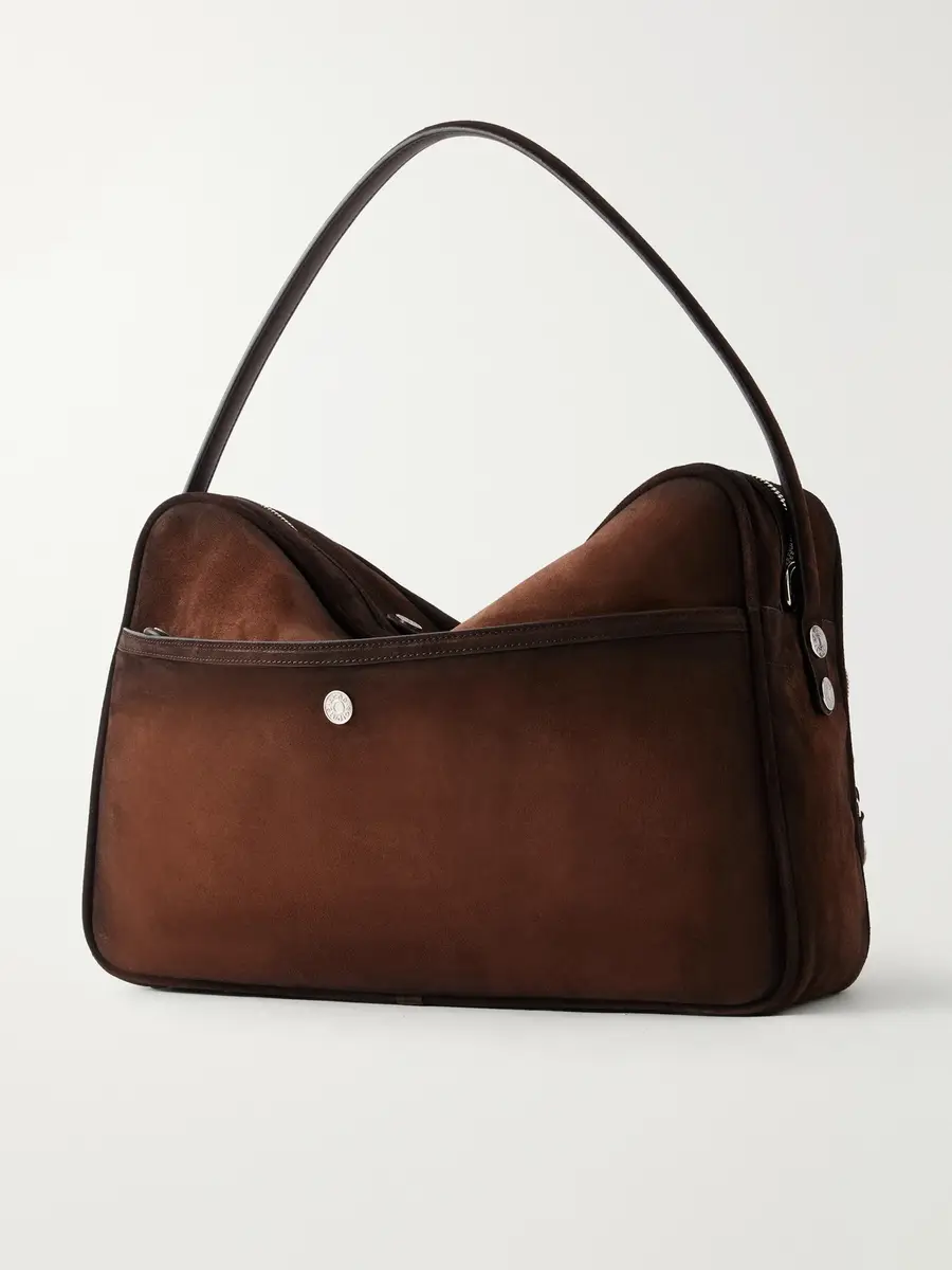 Acne Studios Camero Camera Waxed-Suede Messenger Bag - Men | Thumbnail 4 Acne Studios Camero Camera Waxed-Suede Messenger Bag - Men | Thumbnail 4