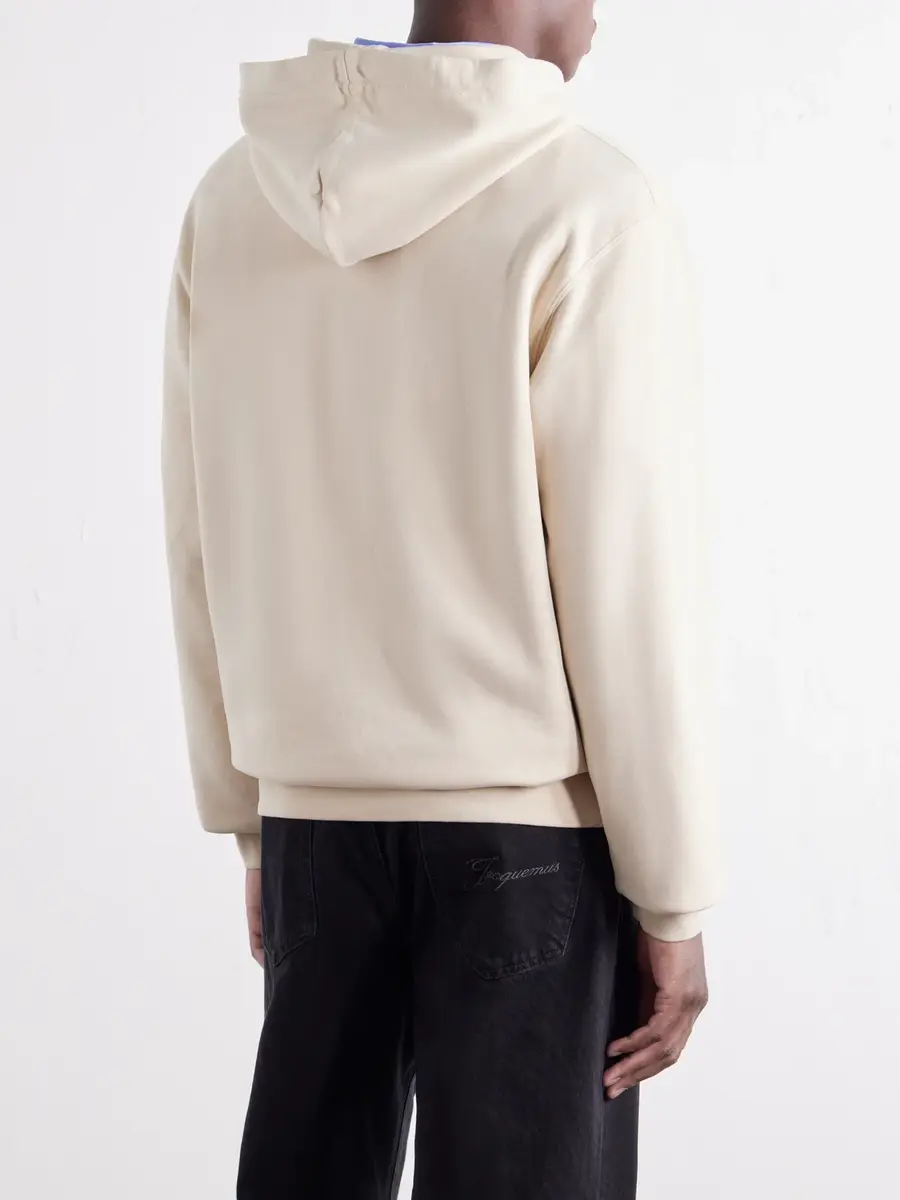 Jacquemus Logo-Appliquéd Cotton-Jersey Hoodie - Men | Thumbnail 4 Jacquemus Logo-Appliquéd Cotton-Jersey Hoodie - Men | Thumbnail 4