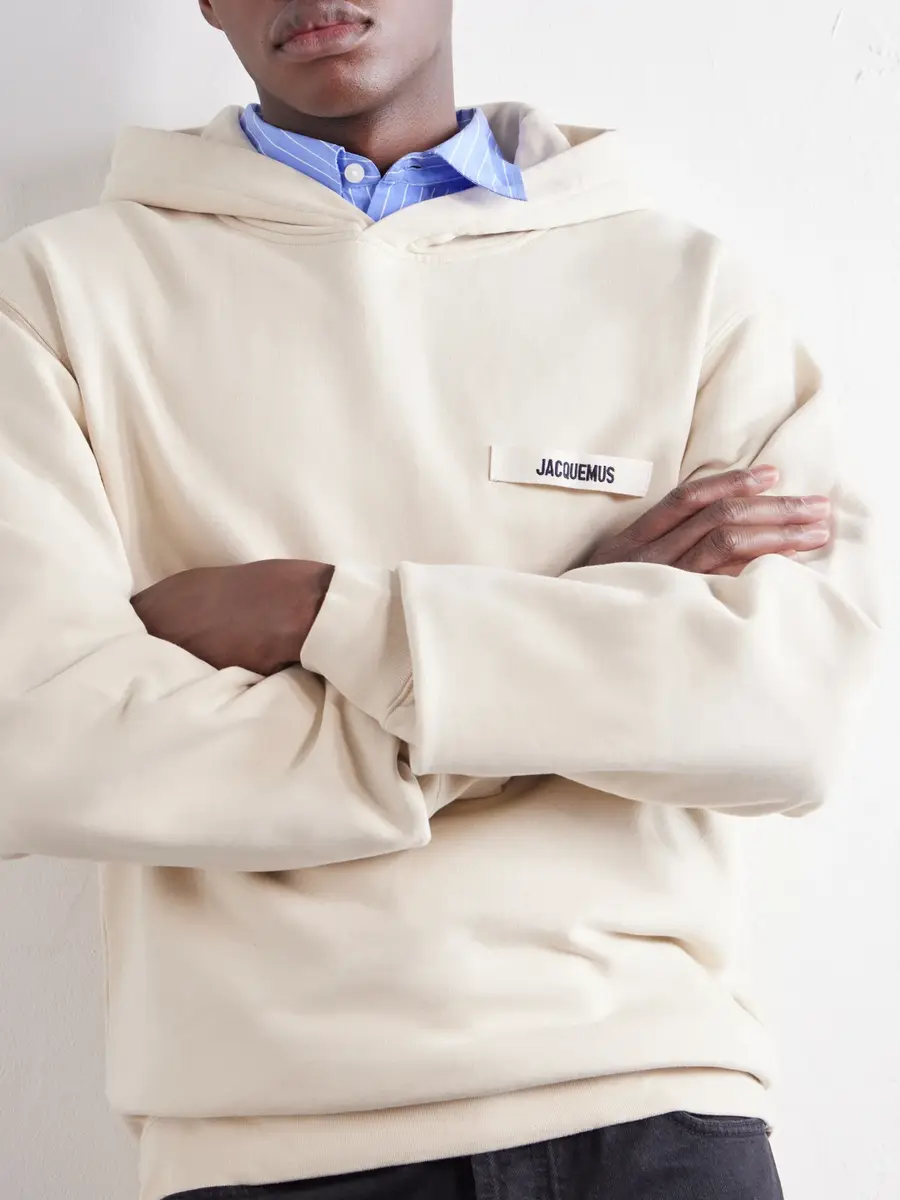 Jacquemus Logo-Appliquéd Cotton-Jersey Hoodie - Men | Thumbnail 5 Jacquemus Logo-Appliquéd Cotton-Jersey Hoodie - Men | Thumbnail 5
