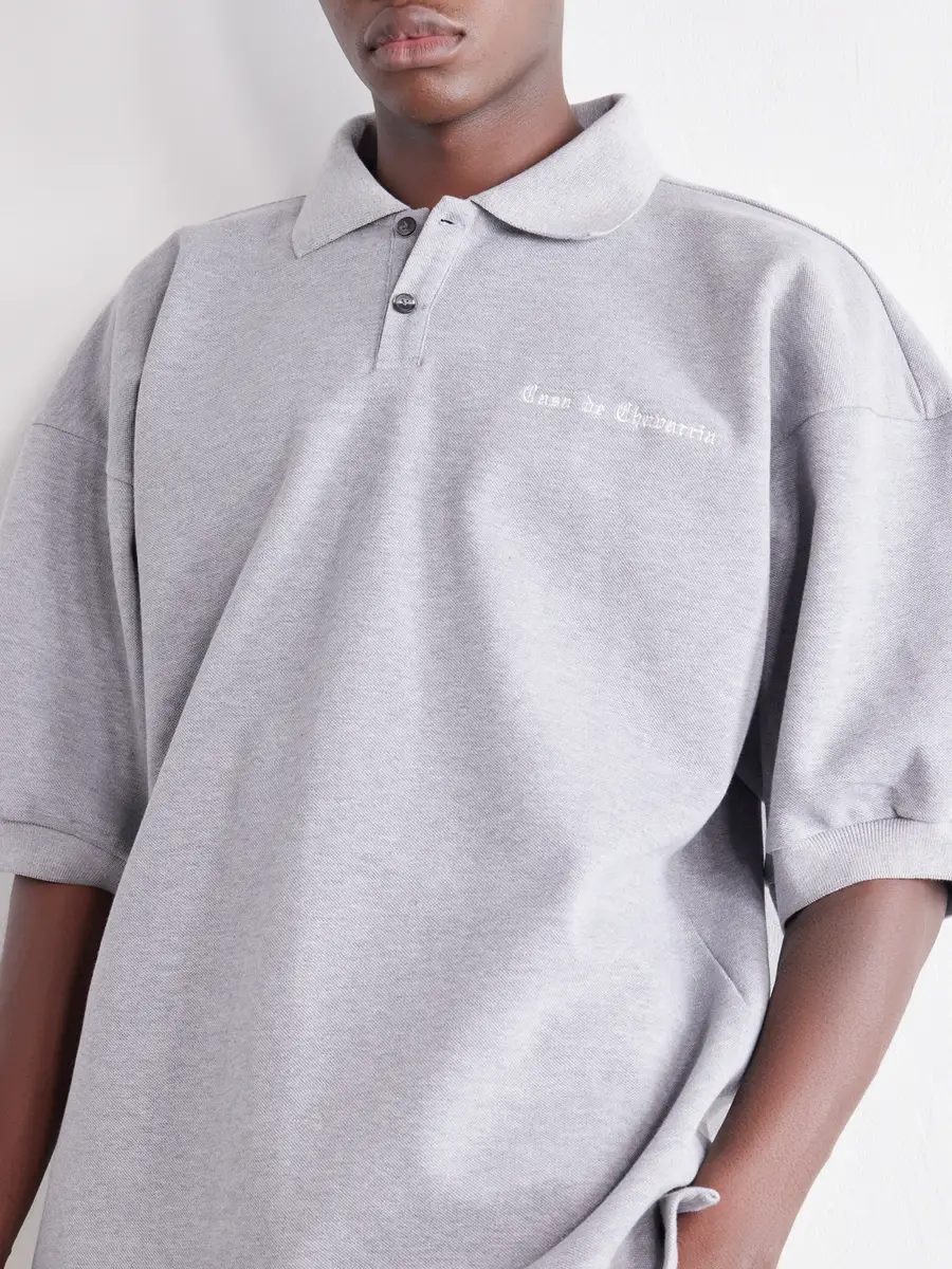 Willy Chavarria Football Logo-Embroidered Oversized Cotton-Piqué Polo Shirt - Men | Thumbnail 5 Willy Chavarria Football Logo-Embroidered Oversized Cotton-Piqué Polo Shirt - Men | Thumbnail 5