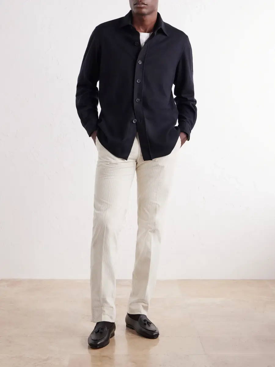 Rubinacci Blanket Cashmere-Blend Jersey Shirt - Men | Thumbnail 2 Rubinacci Blanket Cashmere-Blend Jersey Shirt - Men | Thumbnail 2