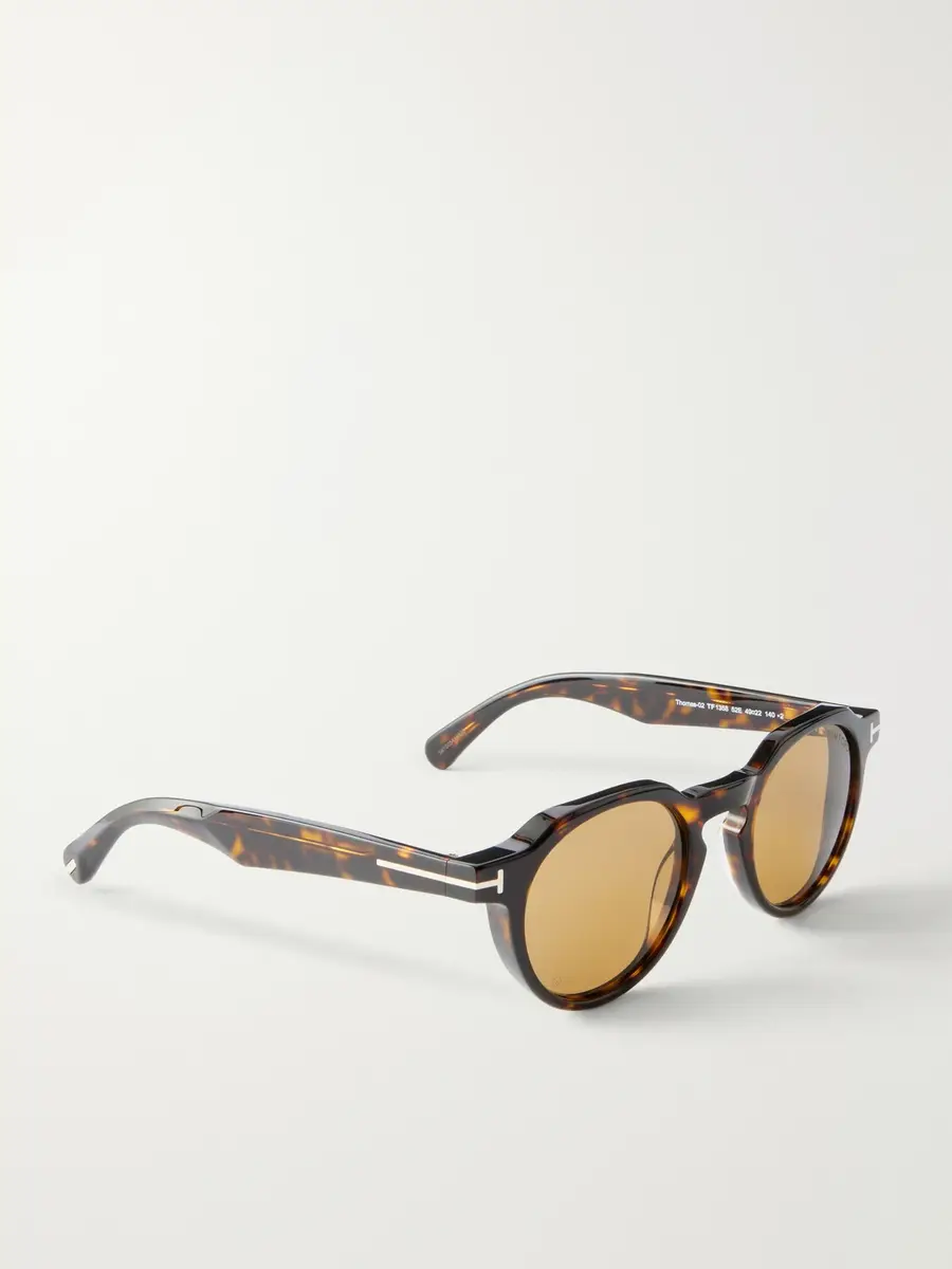 Tom Ford Thomas-02 Round-Frame Tortoiseshell Acetate Sunglasses - Men | Thumbnail 4 Tom Ford Thomas-02 Round-Frame Tortoiseshell Acetate Sunglasses - Men | Thumbnail 4