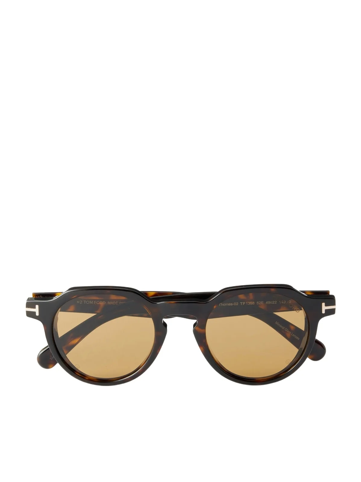 Tom Ford Thomas-02 Round-Frame Tortoiseshell Acetate Sunglasses - Men