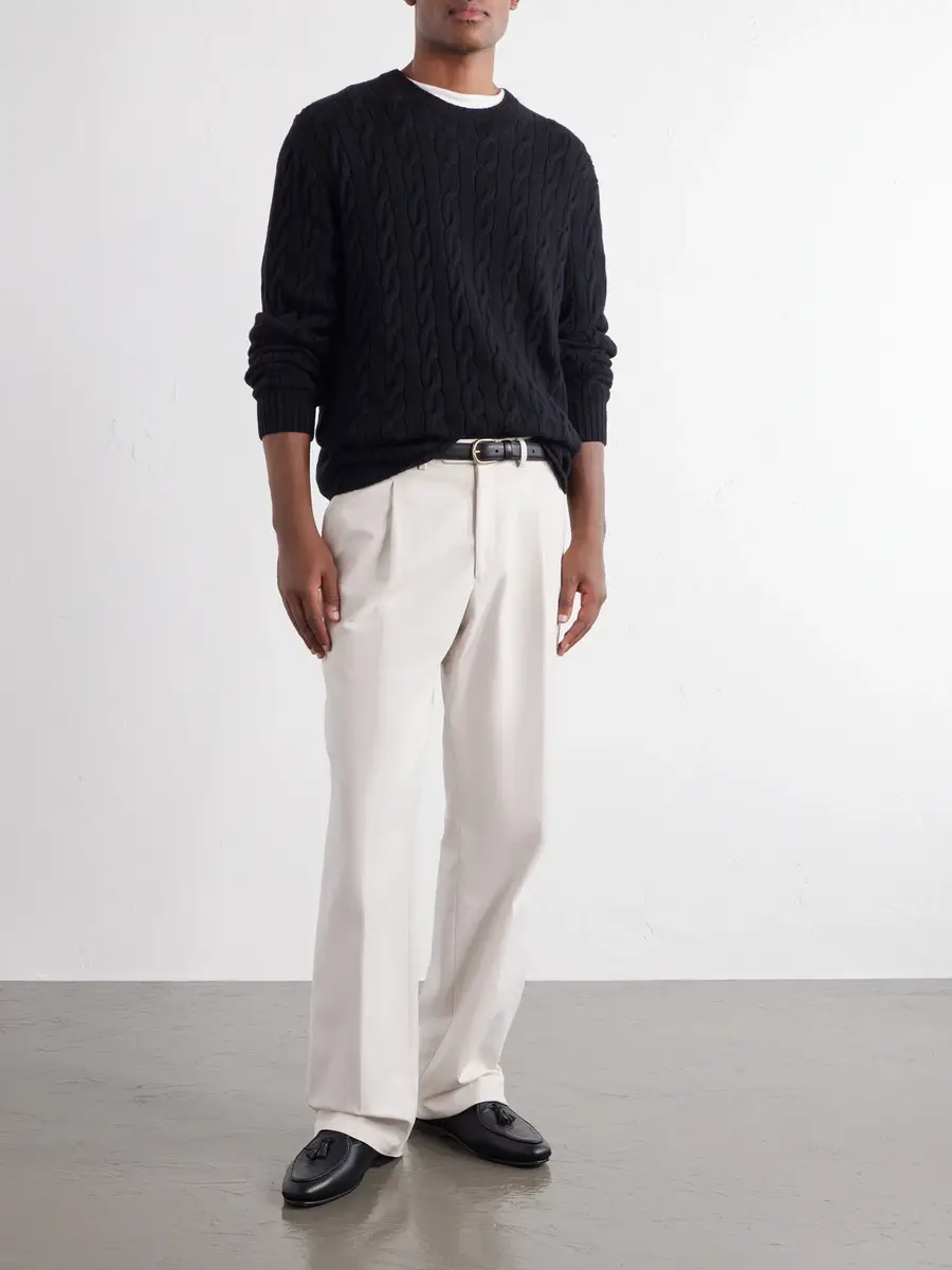 Ralph Lauren Purple Label Cable-Knit Cashmere Sweater - Men | Thumbnail 2