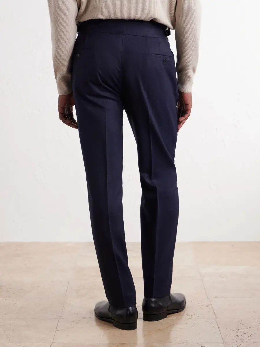 Rubinacci Manny Tapered Mélange Virgin Wool-Twill Trousers - Men | Thumbnail 4 Rubinacci Manny Tapered Mélange Virgin Wool-Twill Trousers - Men | Thumbnail 4