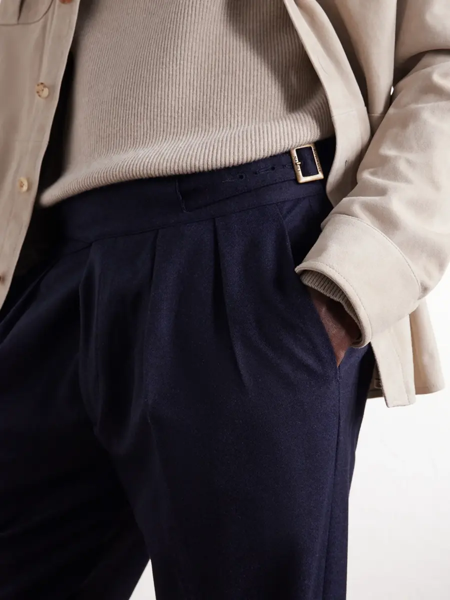 Rubinacci Manny Tapered Mélange Virgin Wool-Twill Trousers - Men | Thumbnail 5 Rubinacci Manny Tapered Mélange Virgin Wool-Twill Trousers - Men | Thumbnail 5
