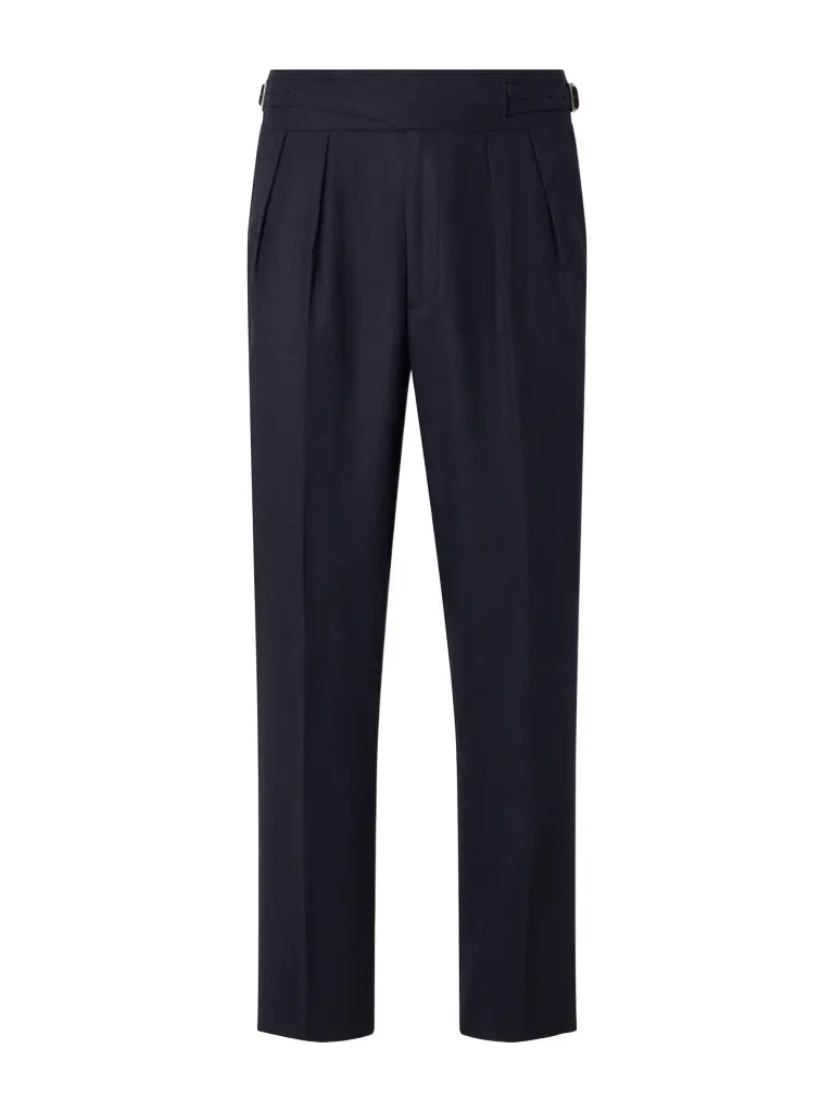 Rubinacci Manny Tapered Mélange Virgin Wool-Twill Trousers - Men