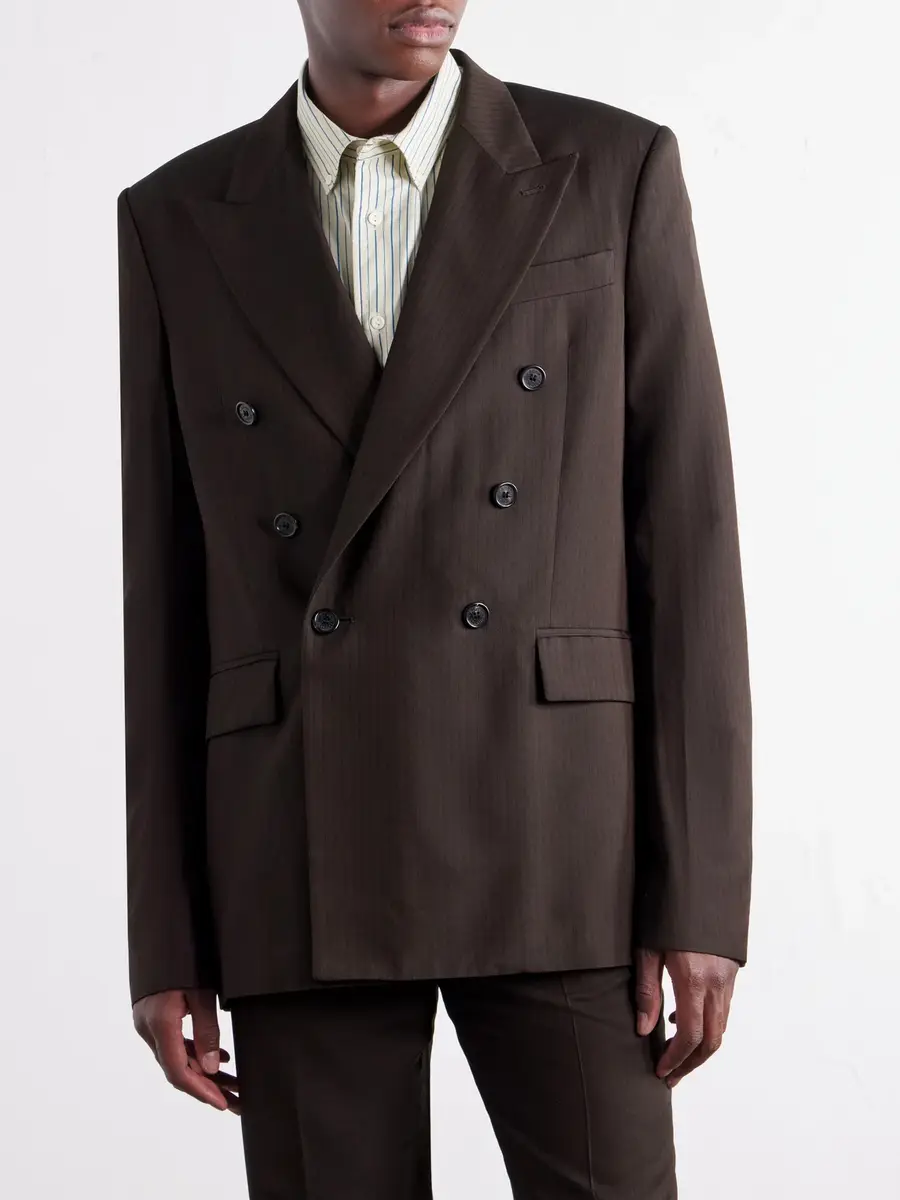 Acne Studios Double-Breasted Herringbone Blazer - Men | Thumbnail 3 Acne Studios Double-Breasted Herringbone Blazer - Men | Thumbnail 3
