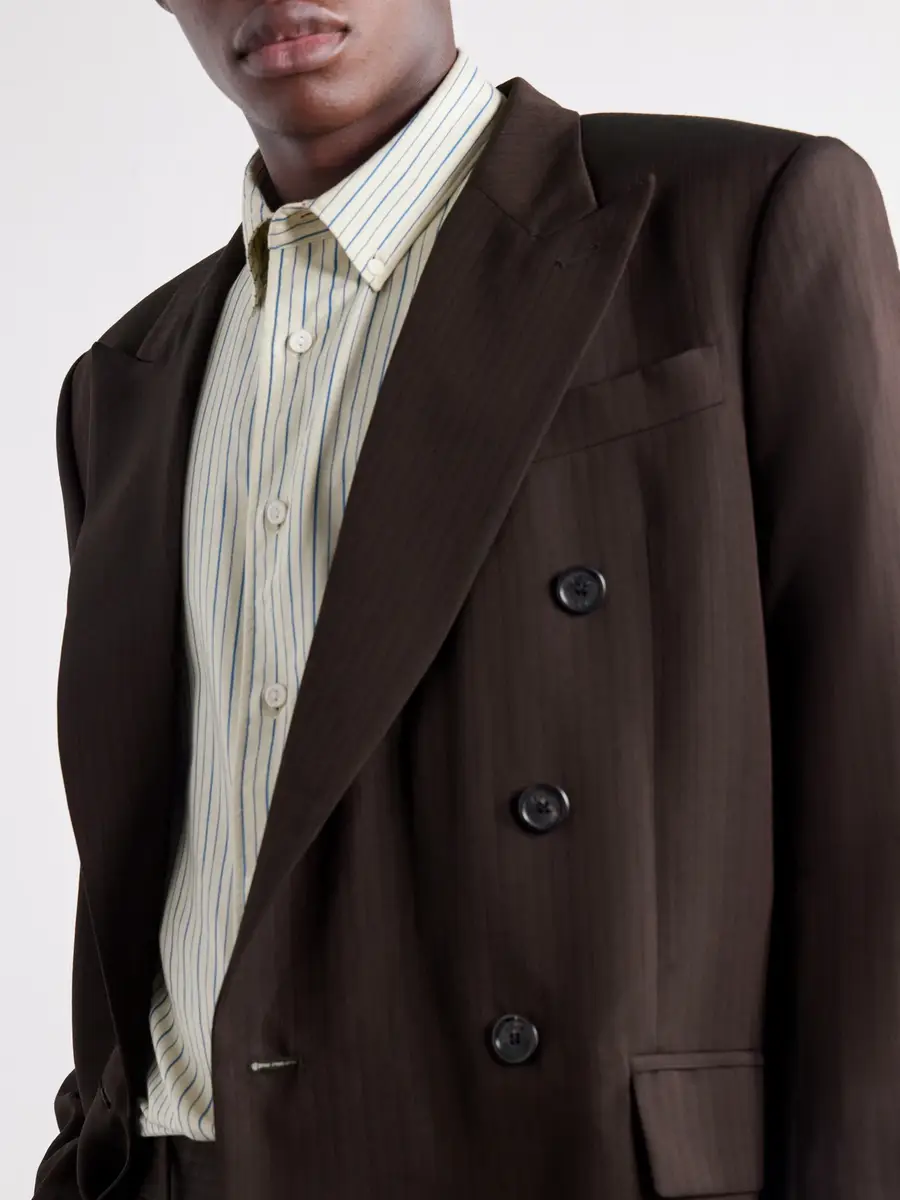 Acne Studios Double-Breasted Herringbone Blazer - Men | Thumbnail 5 Acne Studios Double-Breasted Herringbone Blazer - Men | Thumbnail 5