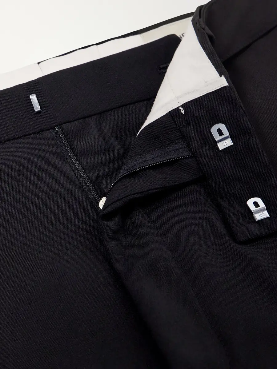 OFFICINE GÉNÉRALE Hugo Tapered Pleated Belted Virgin Wool-Hopsack Trousers - Men | Thumbnail 6 OFFICINE GÉNÉRALE Hugo Tapered Pleated Belted Virgin Wool-Hopsack Trousers - Men | Thumbnail 6