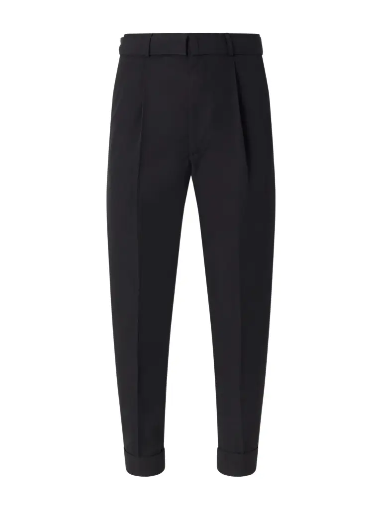 OFFICINE GÉNÉRALE Hugo Tapered Pleated Belted Virgin Wool-Hopsack Trousers - Men