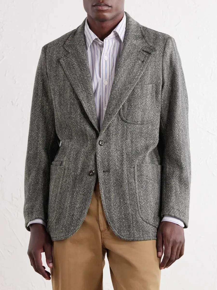 Drake's Western Games Mélange Virgin Wool-Tweed Blazer - Men | Thumbnail 3 Drake's Western Games Mélange Virgin Wool-Tweed Blazer - Men | Thumbnail 3