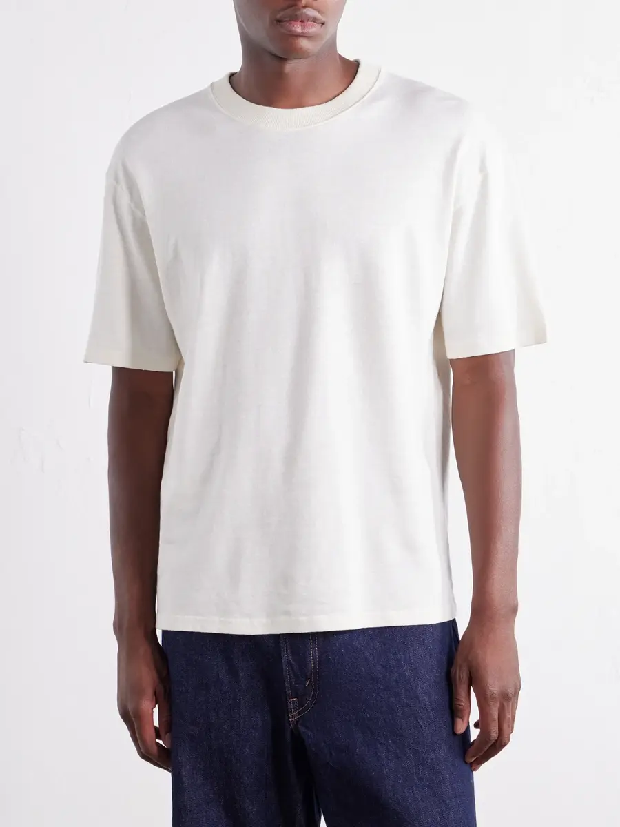 Drake's Linen and Cotton-Blend Jersey T-Shirt - Men | Thumbnail 3 Drake's Linen and Cotton-Blend Jersey T-Shirt - Men | Thumbnail 3
