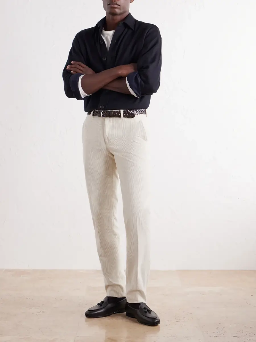 Rubinacci Modaluca Tapered Cotton-Corduroy Trousers - Men | Thumbnail 2 Rubinacci Modaluca Tapered Cotton-Corduroy Trousers - Men | Thumbnail 2