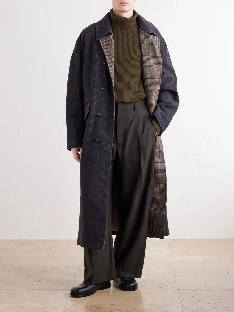 Our Legacy Collapse Prince of Wales Virgin Wool-Twill Coat - Men | Thumbnail 2