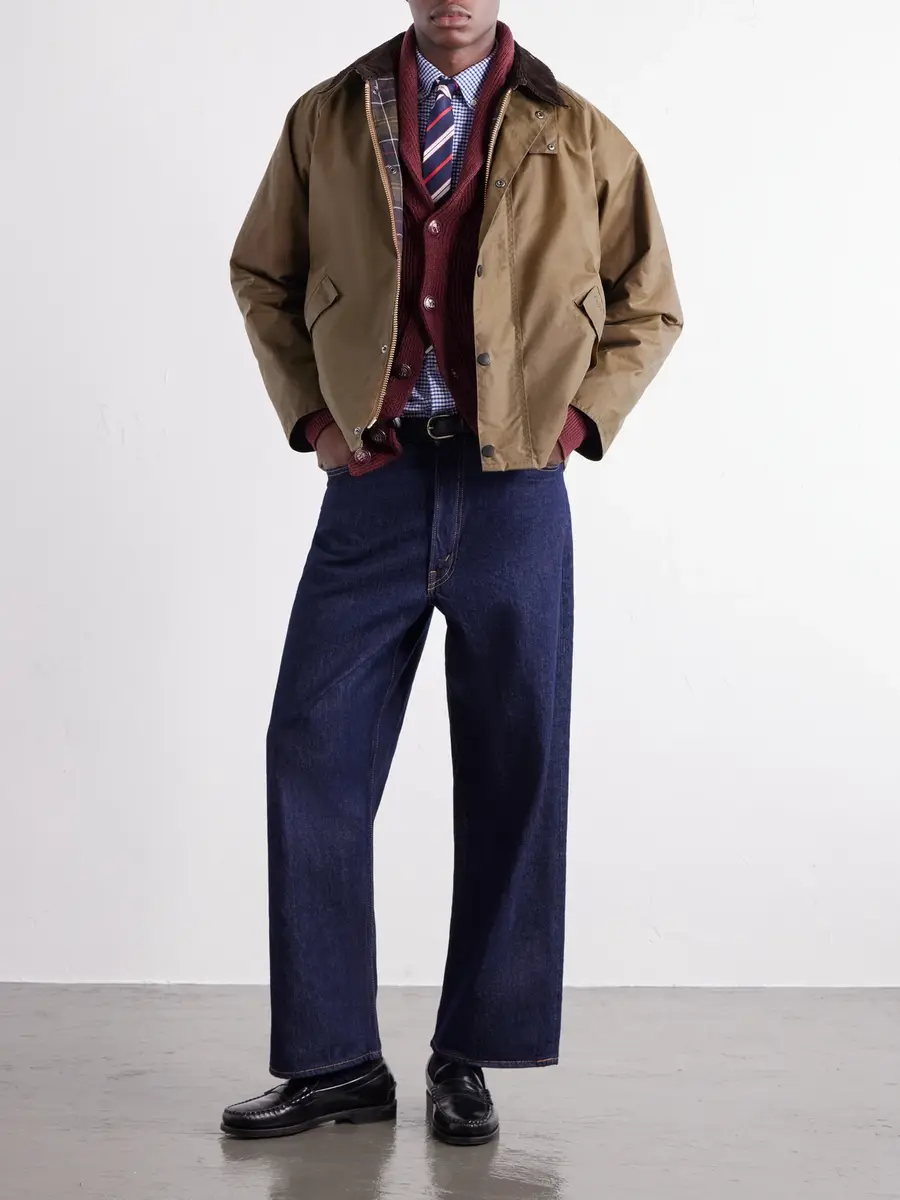 Barbour Transport Corduroy-Trimmed Waxed-Cotton Blouson Jacket - Men | Thumbnail 2 Barbour Transport Corduroy-Trimmed Waxed-Cotton Blouson Jacket - Men | Thumbnail 2