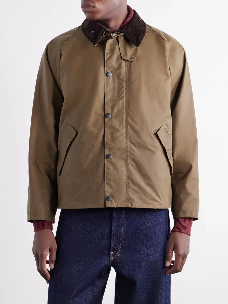 Barbour Transport Corduroy-Trimmed Waxed-Cotton Blouson Jacket - Men | Thumbnail 3 Barbour Transport Corduroy-Trimmed Waxed-Cotton Blouson Jacket - Men | Thumbnail 3