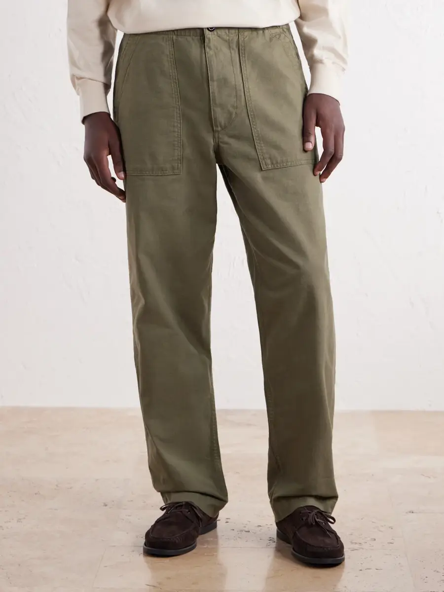 Drake's Straight-Leg Drawstring Cotton-Twill Trousers - Men | Thumbnail 3 Drake's Straight-Leg Drawstring Cotton-Twill Trousers - Men | Thumbnail 3