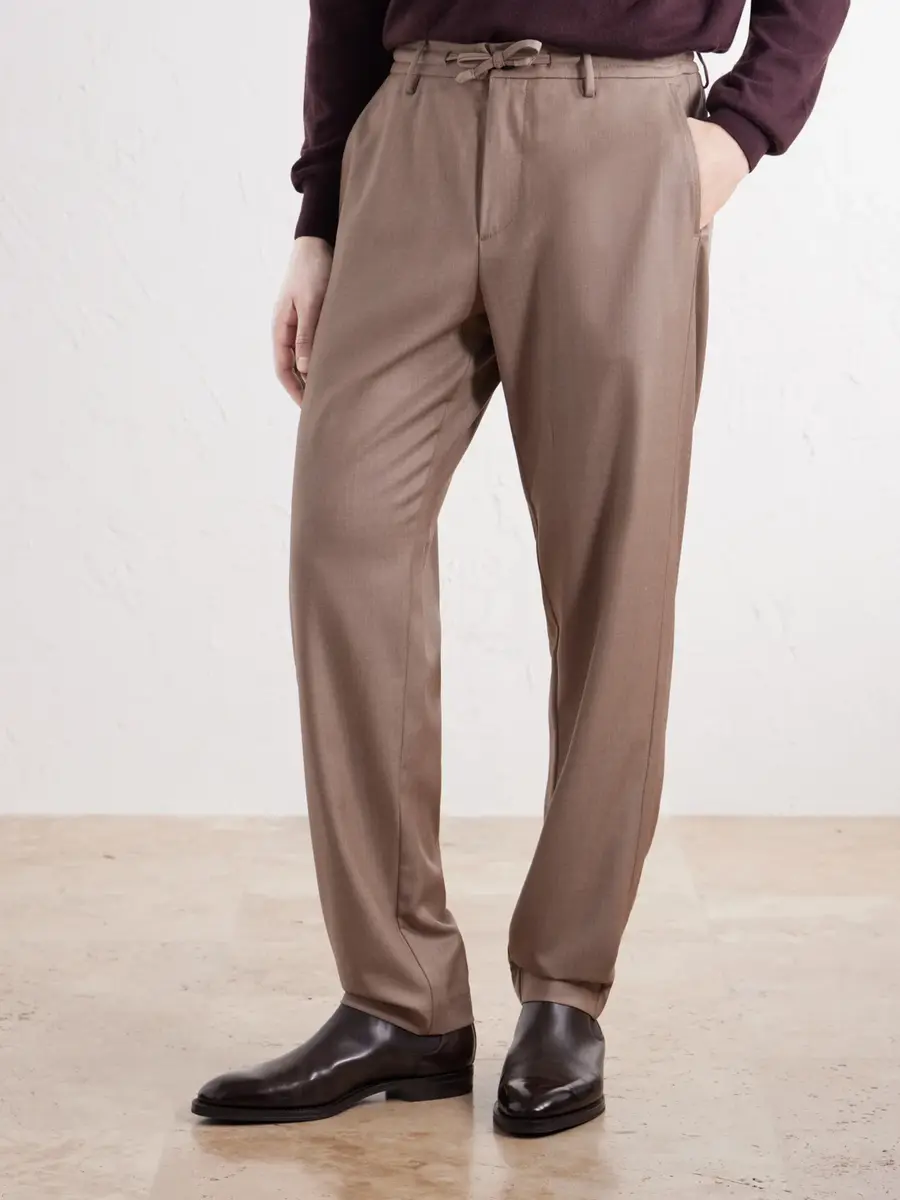 Canali Tapered Wool-Blend Gabardine Trousers - Men | Thumbnail 3 Canali Tapered Wool-Blend Gabardine Trousers - Men | Thumbnail 3