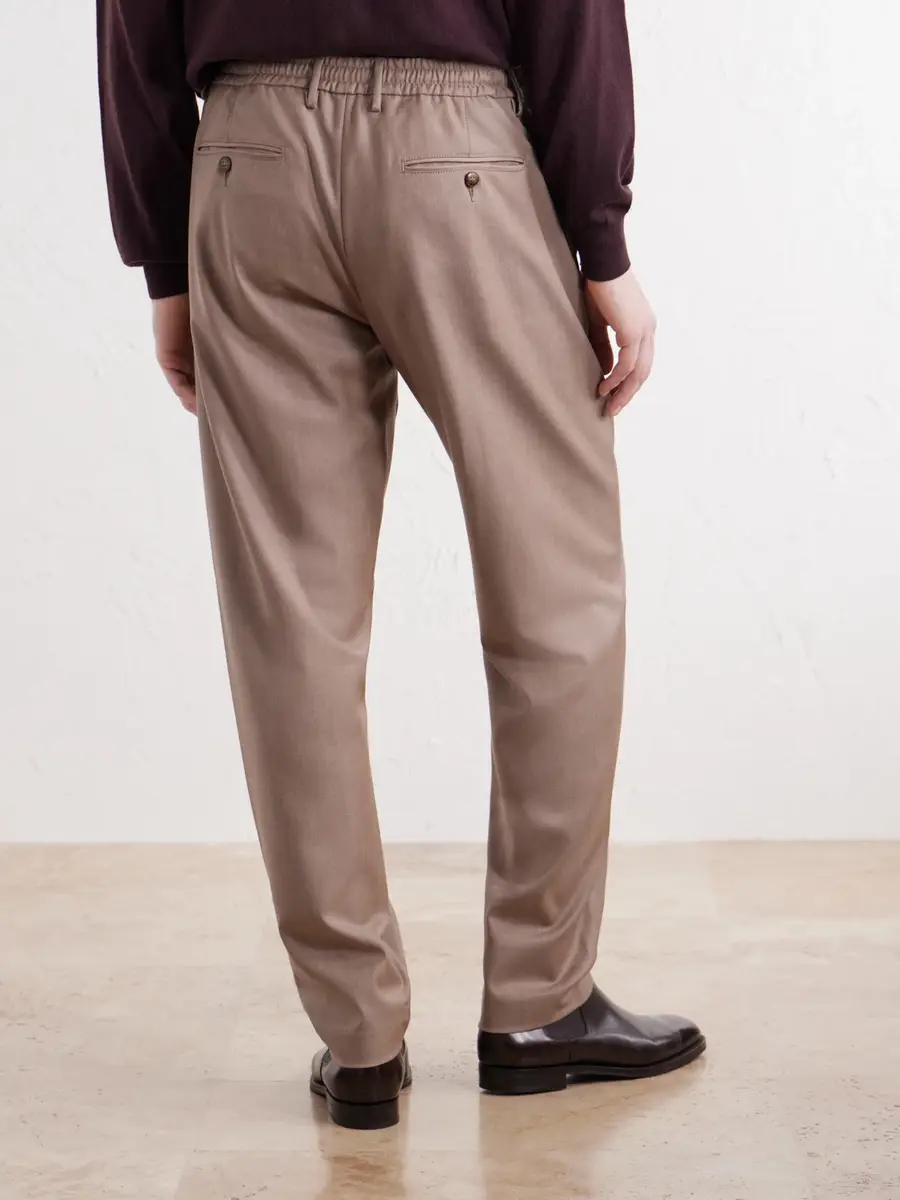 Canali Tapered Wool-Blend Gabardine Trousers - Men | Thumbnail 4 Canali Tapered Wool-Blend Gabardine Trousers - Men | Thumbnail 4