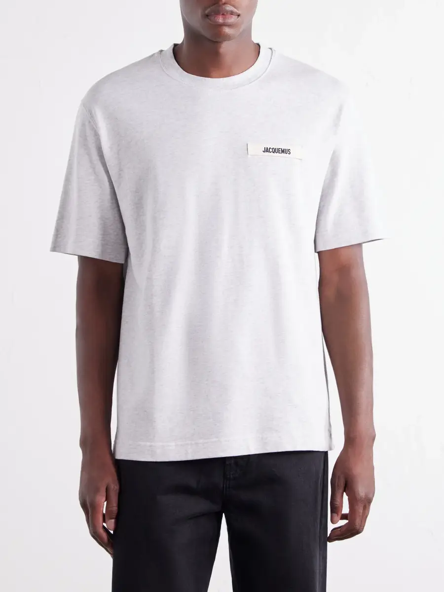 Jacquemus Logo-Appliquéd Cotton-Jersey T-Shirt - Men | Thumbnail 3 Jacquemus Logo-Appliquéd Cotton-Jersey T-Shirt - Men | Thumbnail 3