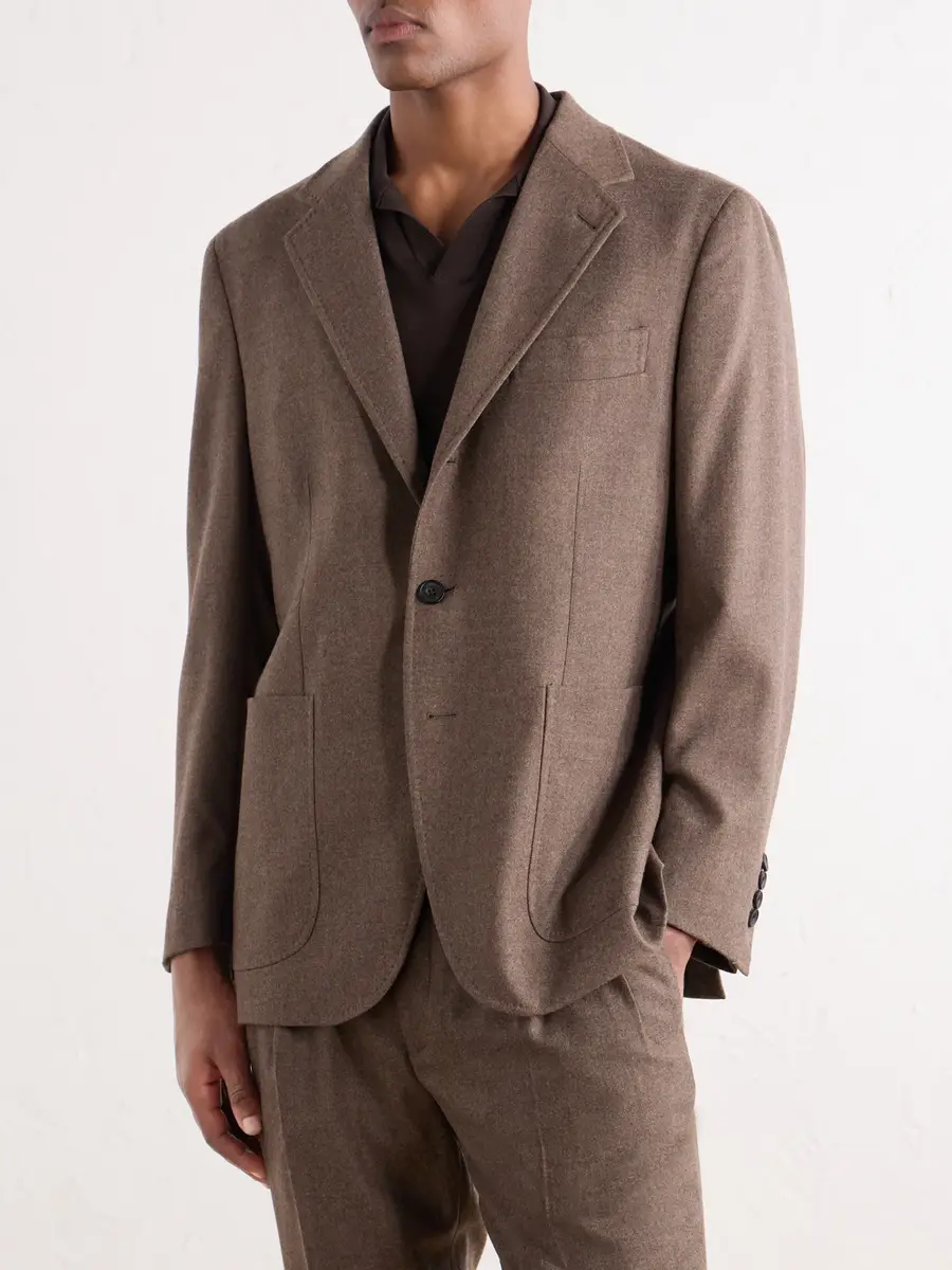 Rubinacci Virgin Wool-Flannel Suit Jacket - Men | Thumbnail 3 Rubinacci Virgin Wool-Flannel Suit Jacket - Men | Thumbnail 3